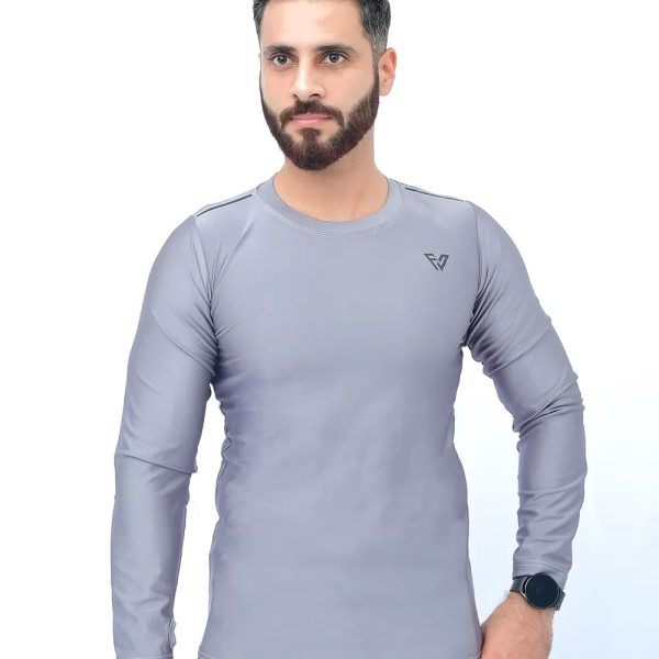 Full Sleeves Compression Tee Grey