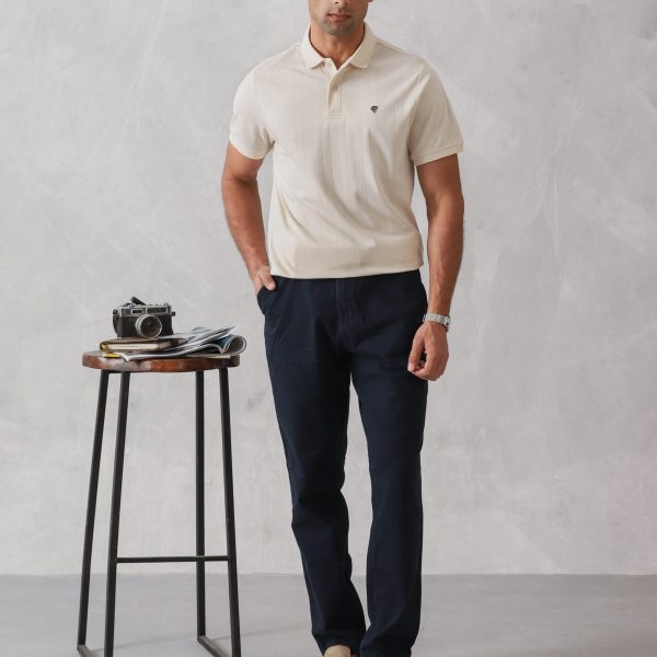 OFF WHITE DROP NEEDLE POLO