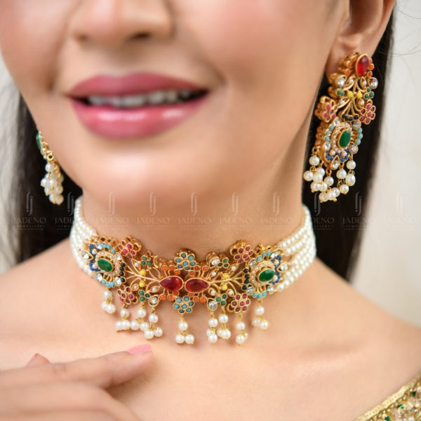 Trendy Nauratan Choker Necklace