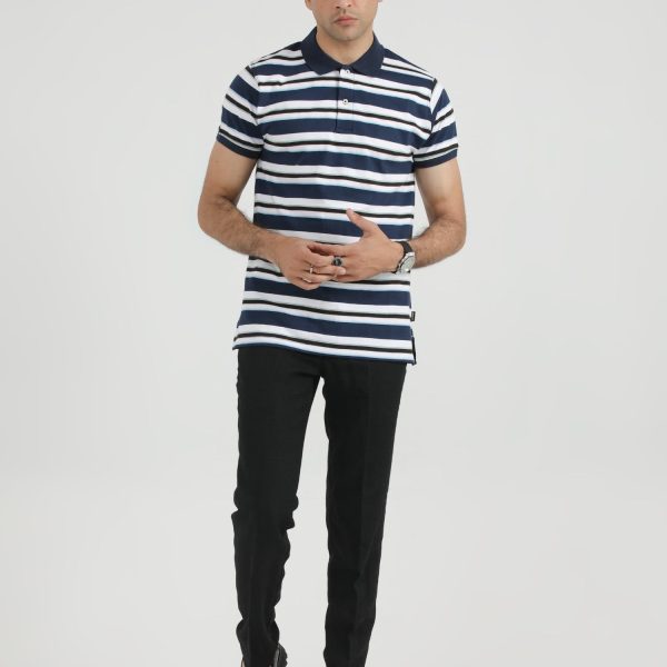 Navy Blue Polo Berlin Striper 9008-04