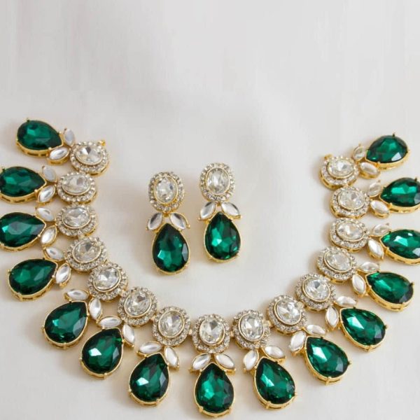 SATPARA - Choker Set - SATPARA PNSH031 Emerald