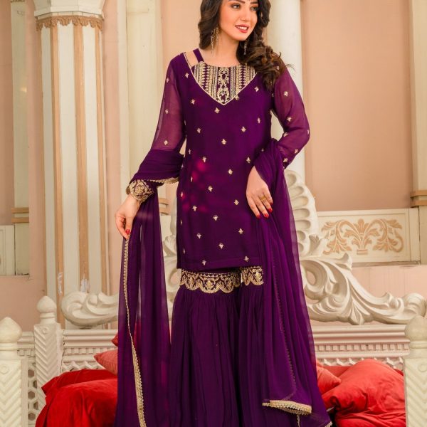 PURPLE GHARARA SET ALL209